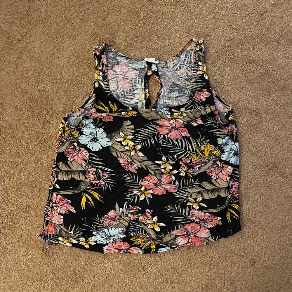 Black floral top